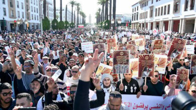 احتجاجات الأساتذة في قطاع التعليم العمومي بالمغرب